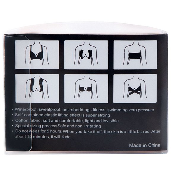 Breast Lift Tape Self Adhesive Cotton Fabric 1 Roll Black - Picture 2 of 6